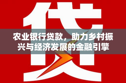 邵阳县农业银行贷款，助力乡村振兴与经济发展的金融引擎