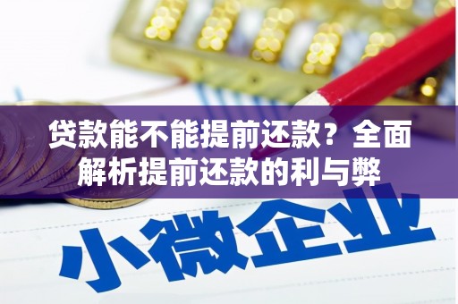邵阳县贷款能不能提前还款？全面解析提前还款的利与弊