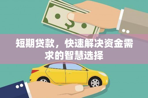 邵阳县短期贷款，快速解决资金需求的智慧选择