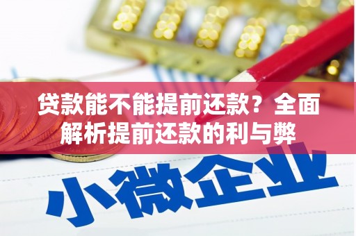 邵阳县贷款能不能提前还款？全面解析提前还款的利与弊
