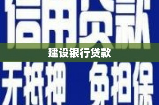 邵阳县建设银行贷款