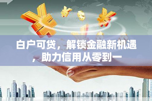邵阳县白户可贷，解锁金融新机遇，助力信用从零到一