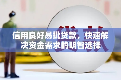 邵阳县信用良好易批贷款，快速解决资金需求的明智选择