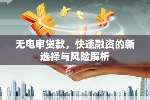 邵阳县无电审贷款，快速融资的新选择与风险解析