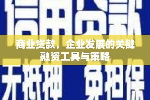 邵阳县商业贷款，企业发展的关键融资工具与策略
