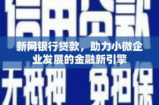 邵阳县新网银行贷款，助力小微企业发展的金融新引擎