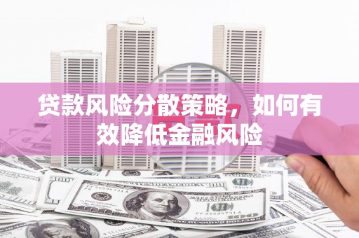 邵阳县贷款风险分散策略，如何有效降低金融风险