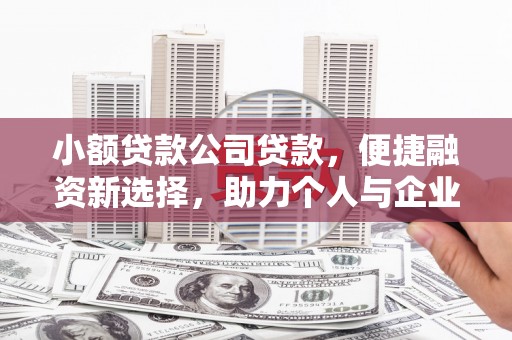 邵阳县小额贷款公司贷款，便捷融资新选择，助力个人与企业成长