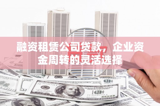 邵阳县融资租赁公司贷款，企业资金周转的灵活选择