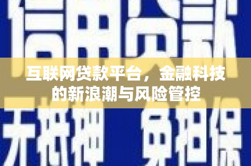 邵阳县互联网贷款平台，金融科技的新浪潮与风险管控