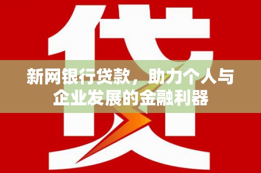 邵阳县新网银行贷款，助力个人与企业发展的金融利器