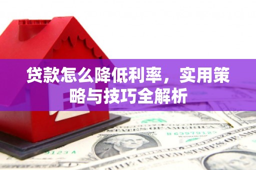 邵阳县贷款怎么降低利率，实用策略与技巧全解析