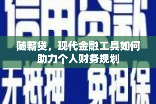 邵阳县随薪贷，现代金融工具如何助力个人财务规划