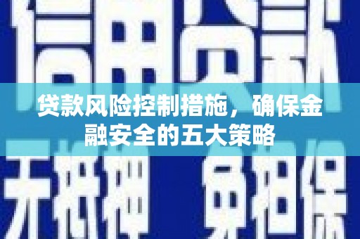 邵阳县贷款风险控制措施，确保金融安全的五大策略