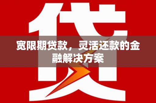 邵阳县宽限期贷款，灵活还款的金融解决方案