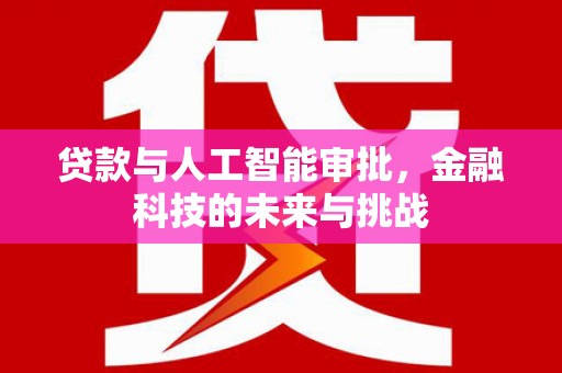 邵阳县贷款与人工智能审批，金融科技的未来与挑战