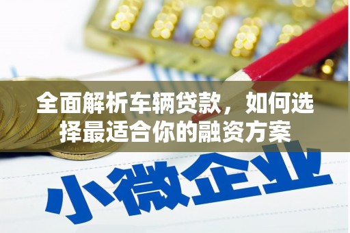 邵阳县全面解析车辆贷款，如何选择最适合你的融资方案