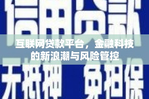 邵阳县互联网贷款平台，金融科技的新浪潮与风险管控