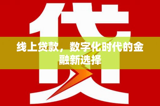 邵阳县线上贷款，数字化时代的金融新选择