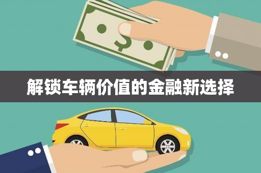 邵阳县解锁车辆价值的金融新选择