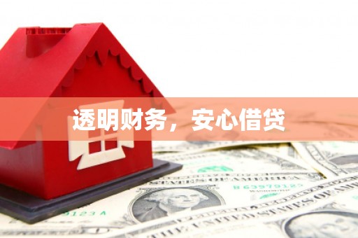 邵阳县透明财务，安心借贷