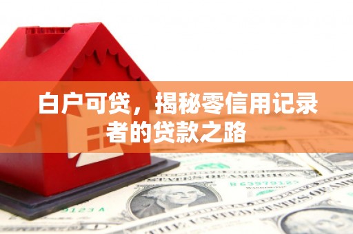 邵阳县白户可贷，揭秘零信用记录者的贷款之路