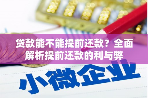 邵阳县贷款能不能提前还款？全面解析提前还款的利与弊