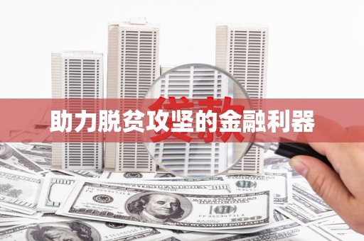 邵阳县助力脱贫攻坚的金融利器