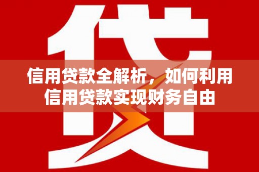 邵阳县信用贷款全解析，如何利用信用贷款实现财务自由