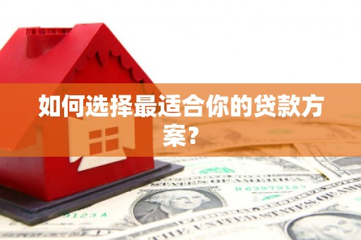 邵阳县如何选择最适合你的贷款方案？